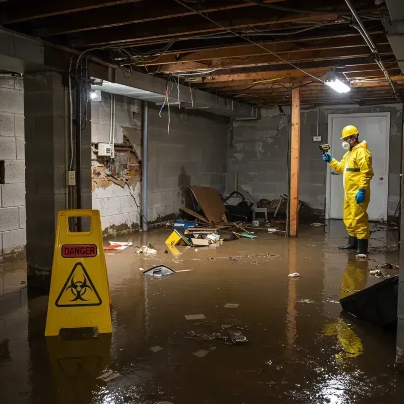 Flooded Basement Electrical Hazard in Meads, KY Property