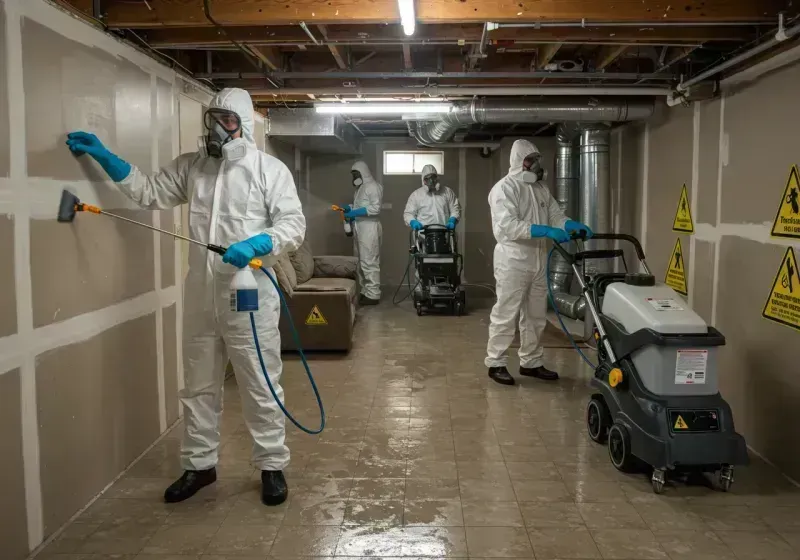 Basement Moisture Removal and Structural Drying process in Meads, KY